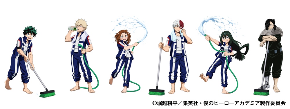 『ヒロアカ』夏のプール掃除フェアがアニメイトで開催決定！デクやかっちゃんの爽やかなビジュアルの新商品発売